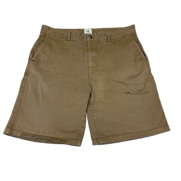 Flint and Tinder 365 Shorts Flat-Front Chino Khaki Men's 36 Workwear - Picture 1 of 11